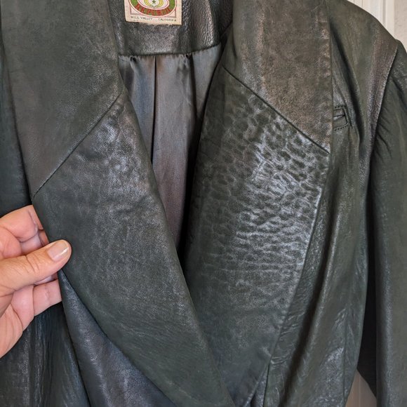 80s MILL VALLEY Banana Republic & SAFARI | Double Breasted LEATHER JACKET | M - Picture 4 of 14